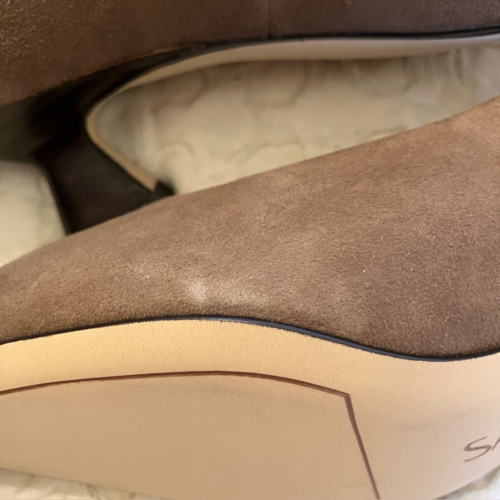 NIB Sarto Diva Kitten Heels Brown Suede 6.5 - Picture 10 of 12